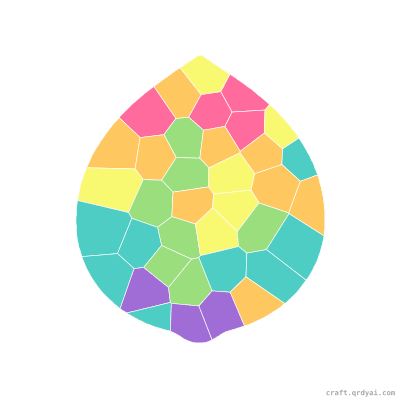 Hazelnut mosaic sticker template — finished art preview
