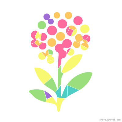 Heather mosaic sticker template — finished art preview