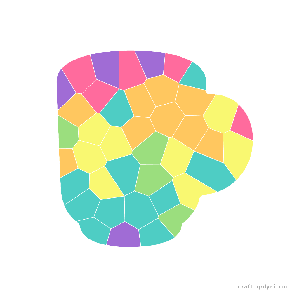 Hot Cocoa mosaic sticker template — finished art