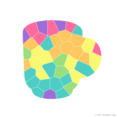 Hot Cocoa mosaic sticker template — finished art preview