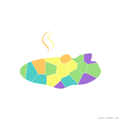 Hot Spring mosaic sticker template — finished art preview