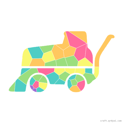 Ice Resurfacer mosaic sticker template — finished art preview