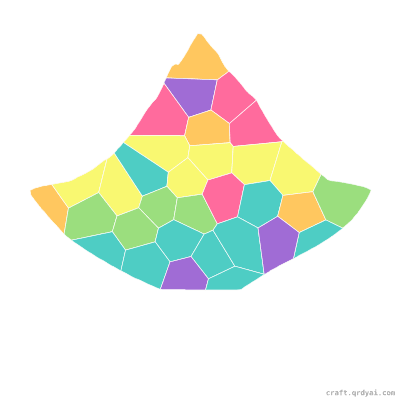 Iceberg mosaic sticker template — finished art preview