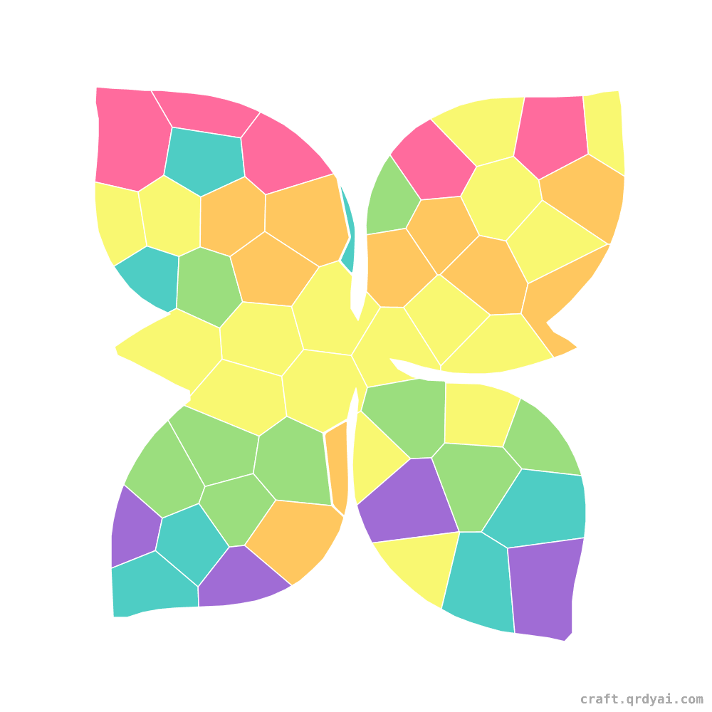 Jasmine Blossom mosaic sticker template — finished art