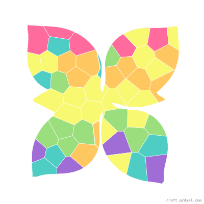 Jasmine Blossom mosaic sticker template — finished art preview