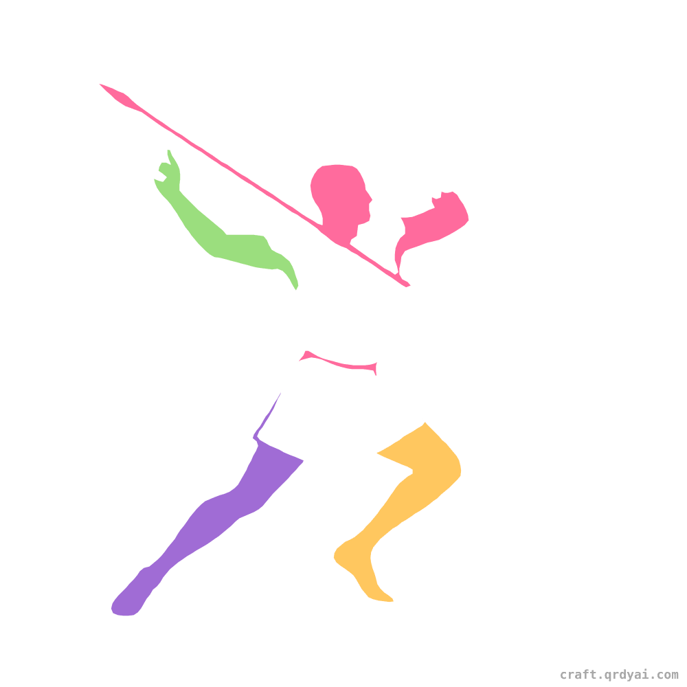 Javelin mosaic sticker template — finished art