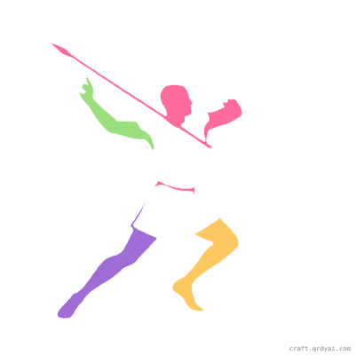 Javelin mosaic sticker template — finished art preview