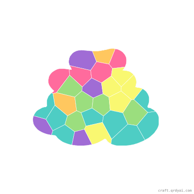 Jelly Beans mosaic sticker template — finished art preview