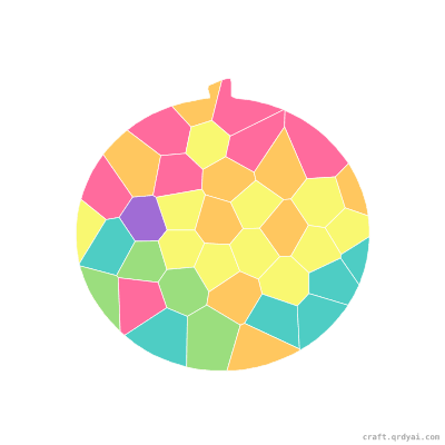 Juicy Orange mosaic sticker template — finished art preview