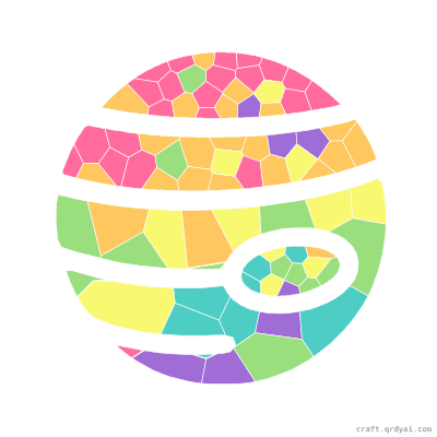 Jupiter mosaic sticker template — finished art preview