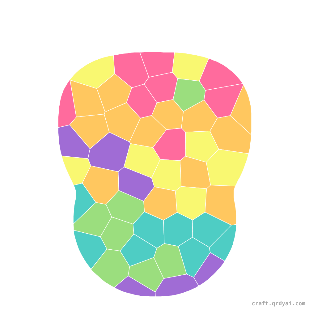 Kettlebell mosaic sticker template — finished art