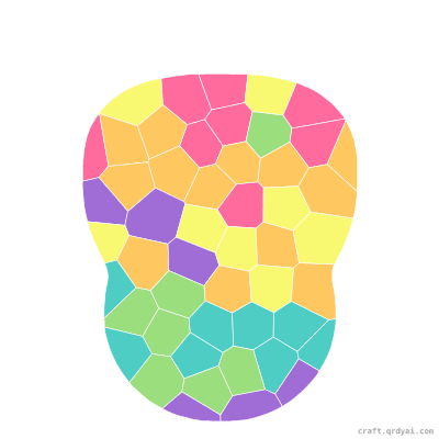 Kettlebell mosaic sticker template — finished art preview