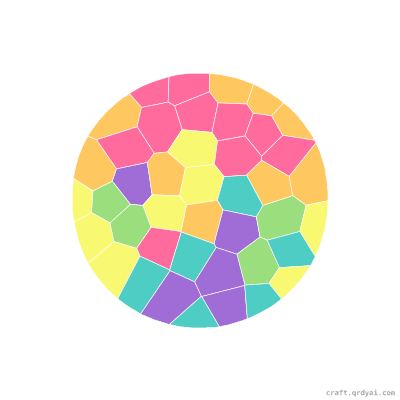 Kiwi mosaic sticker template — finished art preview
