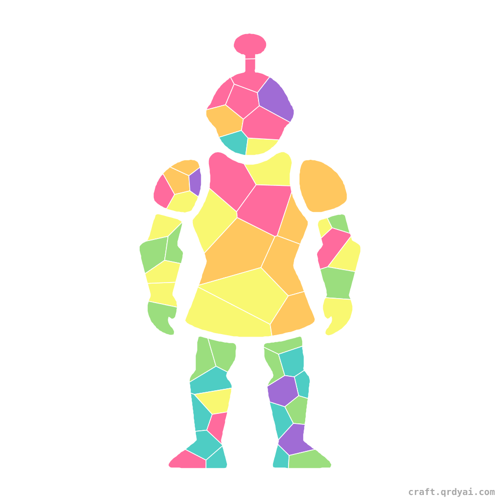 Knight's Armor mosaic sticker template — finished art