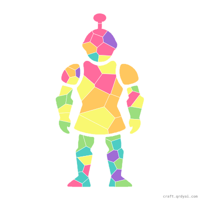 Knight's Armor mosaic sticker template — finished art preview