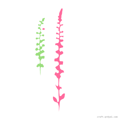 Larkspur mosaic sticker template — finished art preview