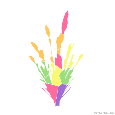Lavender mosaic sticker template — finished art preview