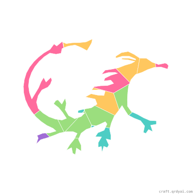 Leafy Sea Dragon mosaic sticker template — finished art preview