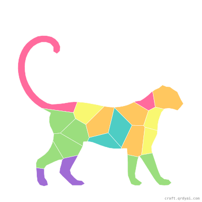 Leopard mosaic sticker template — finished art preview