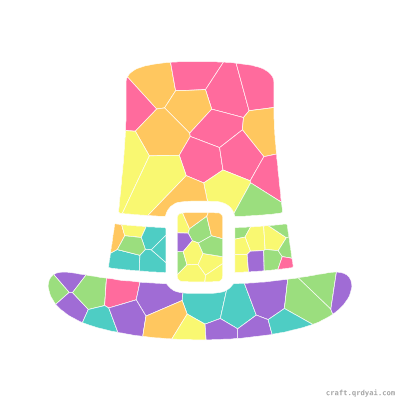 Leprechaun Hat mosaic sticker template — finished art preview