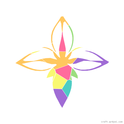 Lily mosaic sticker template — finished art preview