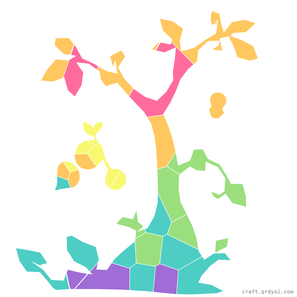 Magic Beanstalk mosaic sticker template — finished art