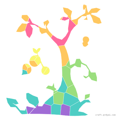 Magic Beanstalk mosaic sticker template — finished art preview