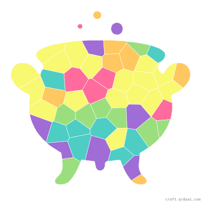 Magic Cauldron mosaic sticker template — finished art preview
