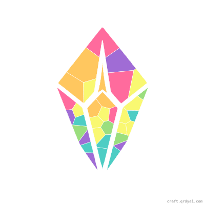 Magic Crystal mosaic sticker template — finished art preview