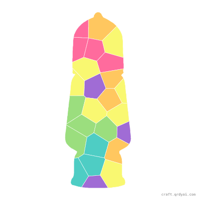 Magic Lantern mosaic sticker template — finished art preview