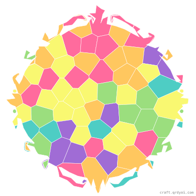 Magic Mirror mosaic sticker template — finished art preview