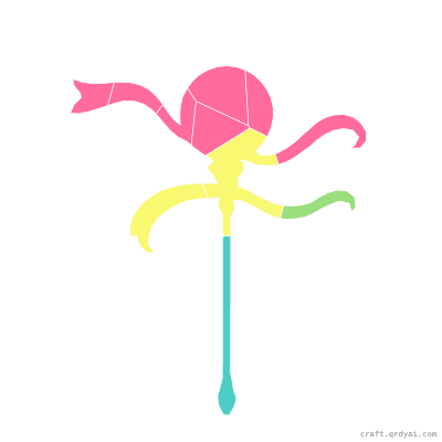 Magic Staff mosaic sticker template — finished art preview