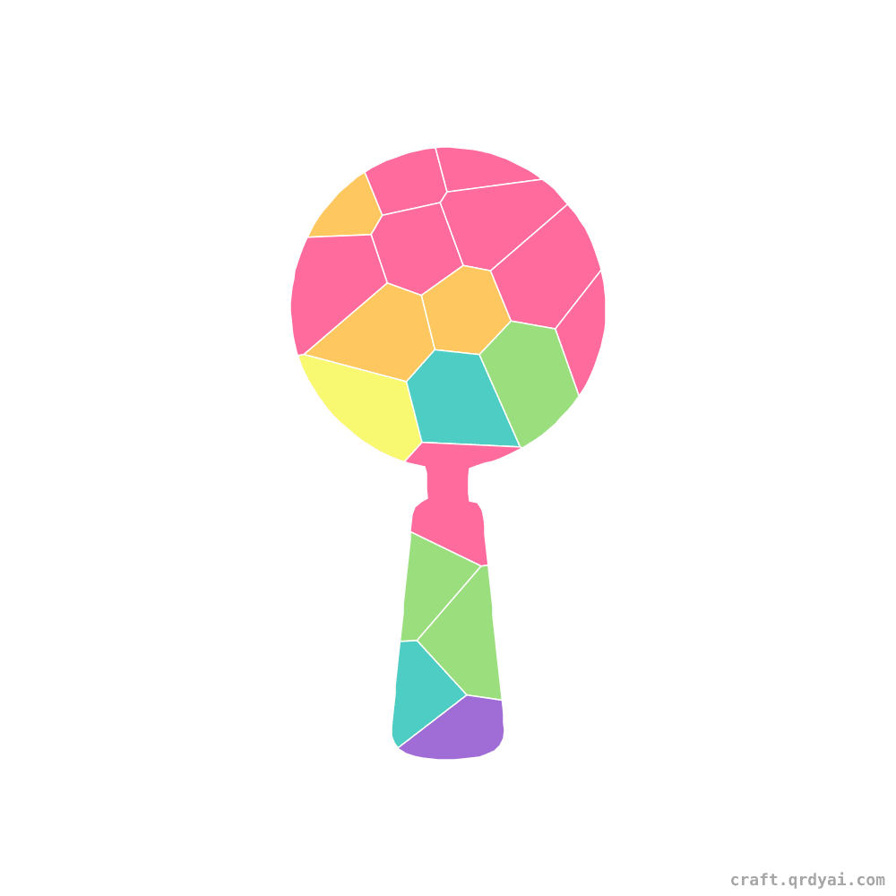 Magnifying Glass mosaic sticker template — finished art