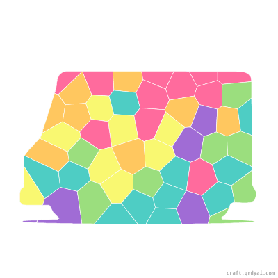Mail Truck mosaic sticker template — finished art preview