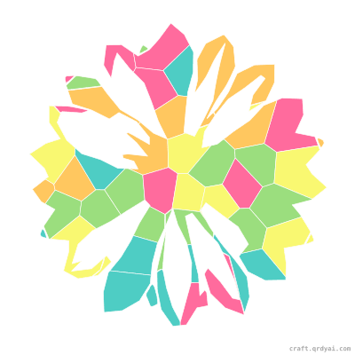 Marigold mosaic sticker template — finished art preview