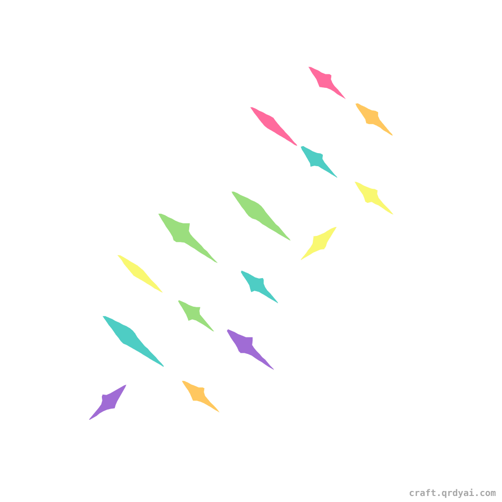 Meteor Shower mosaic sticker template — finished art