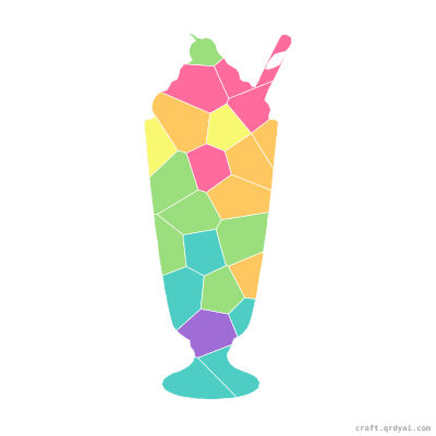 Milkshake mosaic sticker template — finished art preview