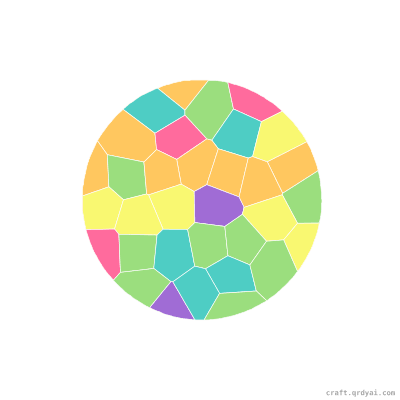 Moon Crater mosaic sticker template — finished art preview