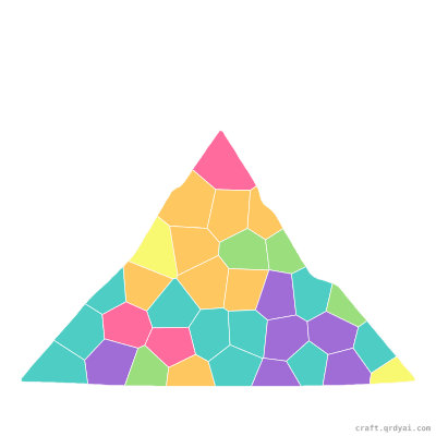 Mountain mosaic sticker template — finished art preview