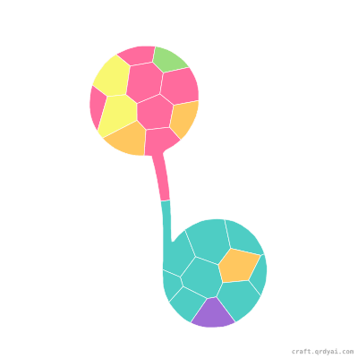 Music Note mosaic sticker template — finished art preview