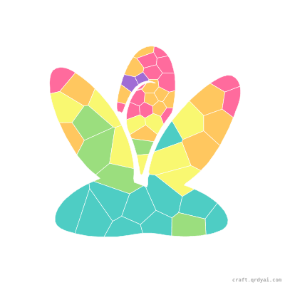 Mussel mosaic sticker template — finished art preview