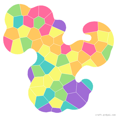 Nebula mosaic sticker template — finished art preview