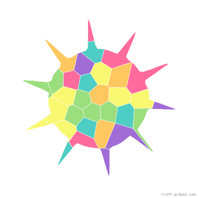 Neutron Star mosaic sticker template — finished art preview