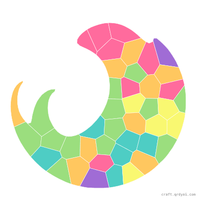 Northern Lights mosaic sticker template — finished art preview