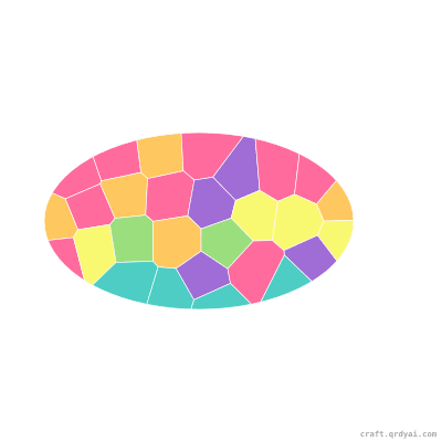 Ocean fish mosaic sticker template — finished art preview