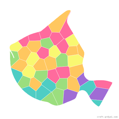 Ocean Sunfish mosaic sticker template — finished art preview