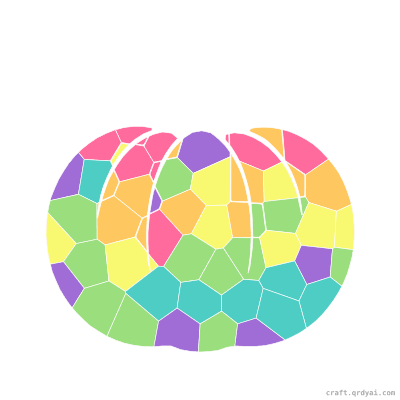Orange Pumpkin mosaic sticker template — finished art preview