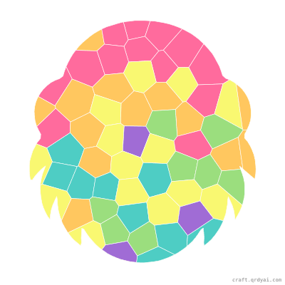 Orangutan mosaic sticker template — finished art preview