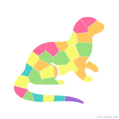 Otter mosaic sticker template — finished art preview