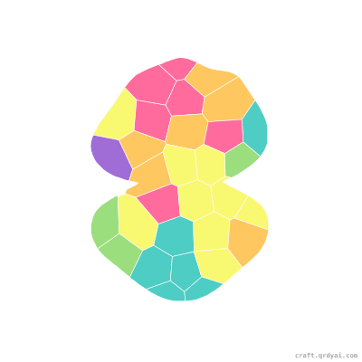 Oyster with Pearl mosaic sticker template — finished art preview